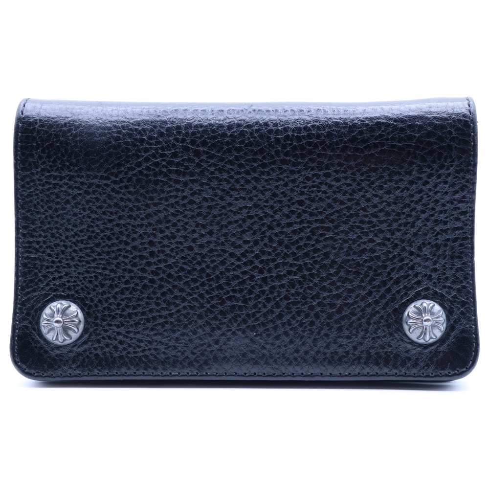 1ZIP 1ジップ クロスボールボタン レザーウォレット 財布 ブラック BCA362 Aランク