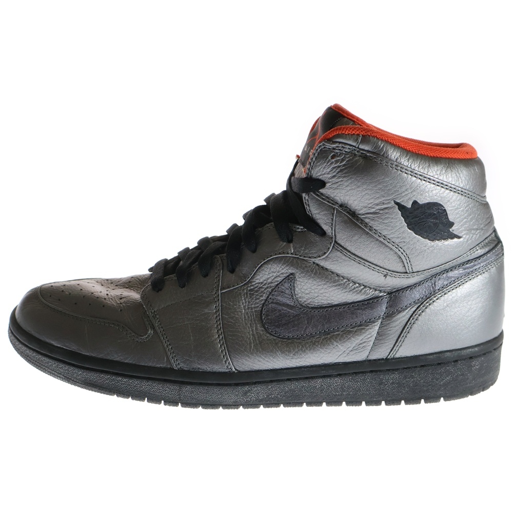 【観賞用2009年製】 AIR JORDAN 1 RETRO HIGH PREMIER エアジョーダン1 ハイ プレミア ハイカットスニーカー シルバー US12/30cm Bランク