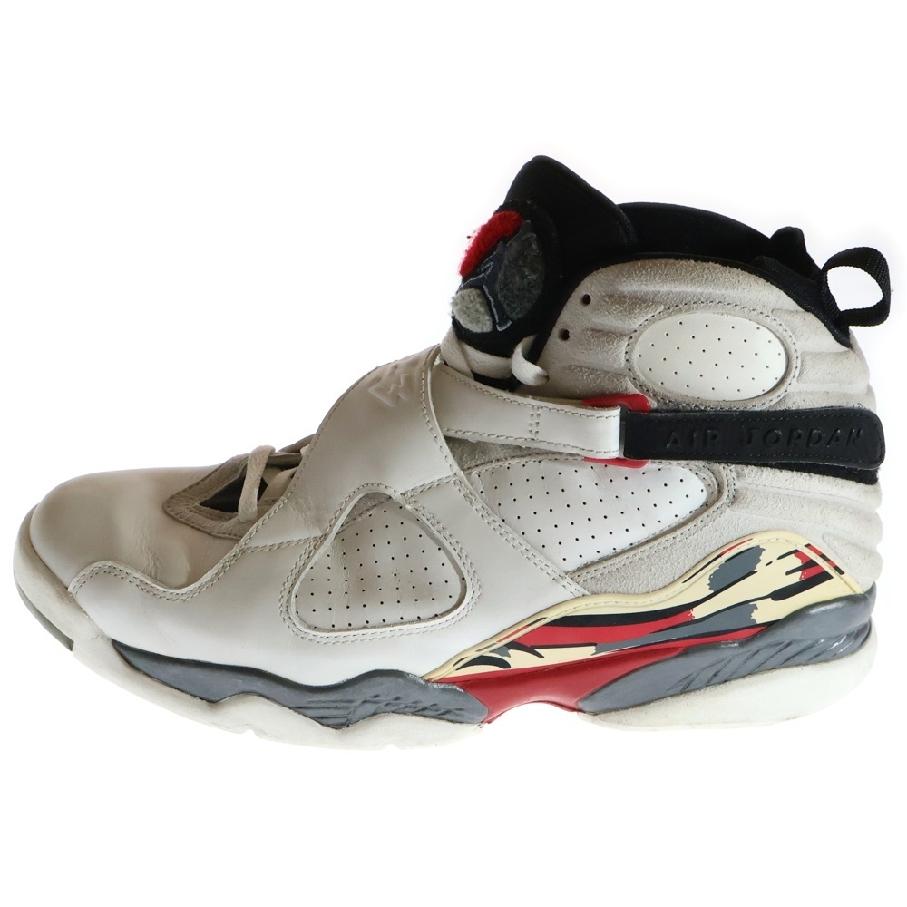 【観賞用2013年製】 AIR JORDAN 8 RETRO エアジョーダン 8 ハイカットスニーカー ホワイト US12/30cm 305381-103 Bランク