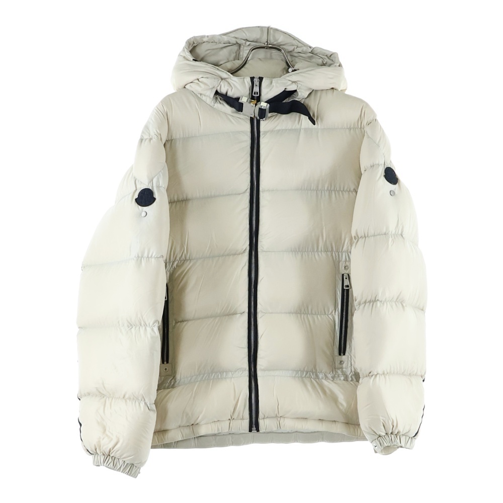 20AW ×ALYX ALMOND アリクス アーモンド ロゴワッペン フーデッド ナイロン ダウンジャケット アイボリー F209Y1B50710 C0631 Aランク