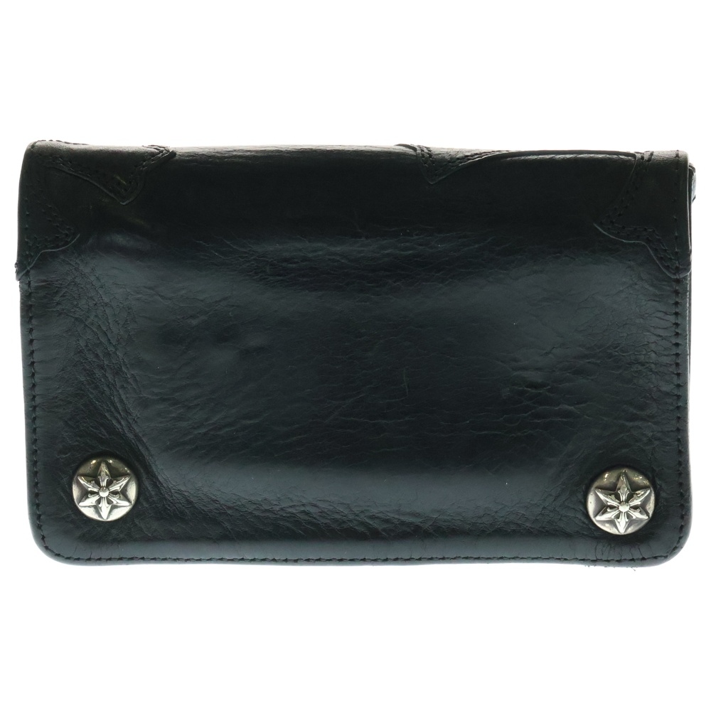 1ZIP 1ジップ スターボールボタン レザーウォレット ブラック Cランク