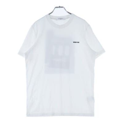 ラバーロゴ バックフォトプリント クルーネック 半袖Tシャツ カットソー ホワイト BM706S3Y2T Bランク