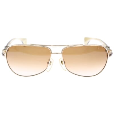 BABY BEAST ベイビービースト ティアドロップサングラス アイウェア 眼鏡 ホワイト/ブラウン Bランク