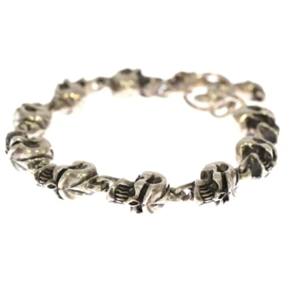 GRIN SKULL BRACELET グリンスカル ブレスレット シルバー Bランク