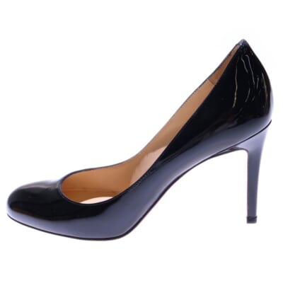 MISS GENA 85 パテント パンプス ヒール ブラック 3080288 Bランク