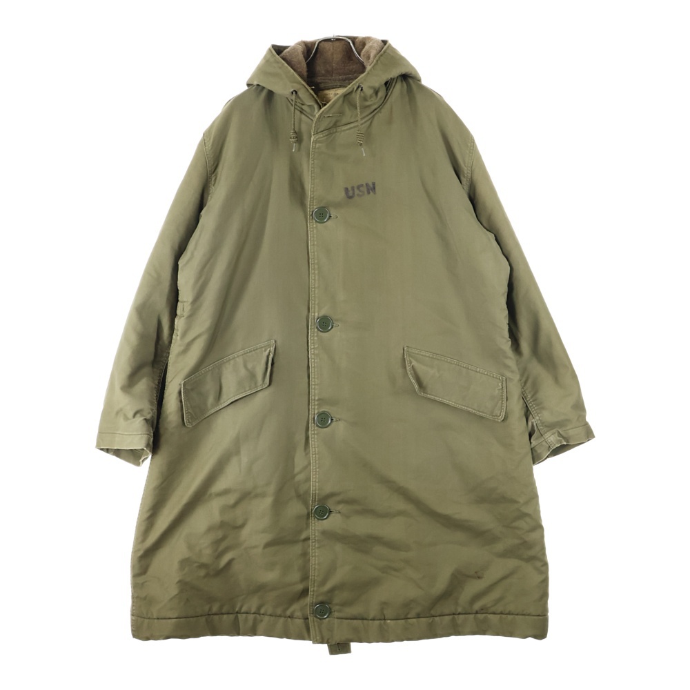40S US NAVY N-2 Deck Coat アルパカウールライニング デッキコート カーキ Bランク