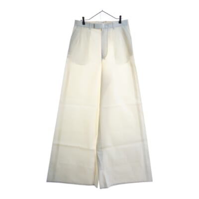 11SS Archive super wide trousers アーカイブ バギー ワイド トラウザー パンツ ホワイト Bランク