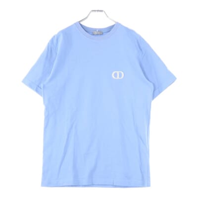 CD ICON CDアイコン ロゴ刺繍 クルーネック 半袖Tシャツ カットソー ライトブルー 943J605A0554 Bランク