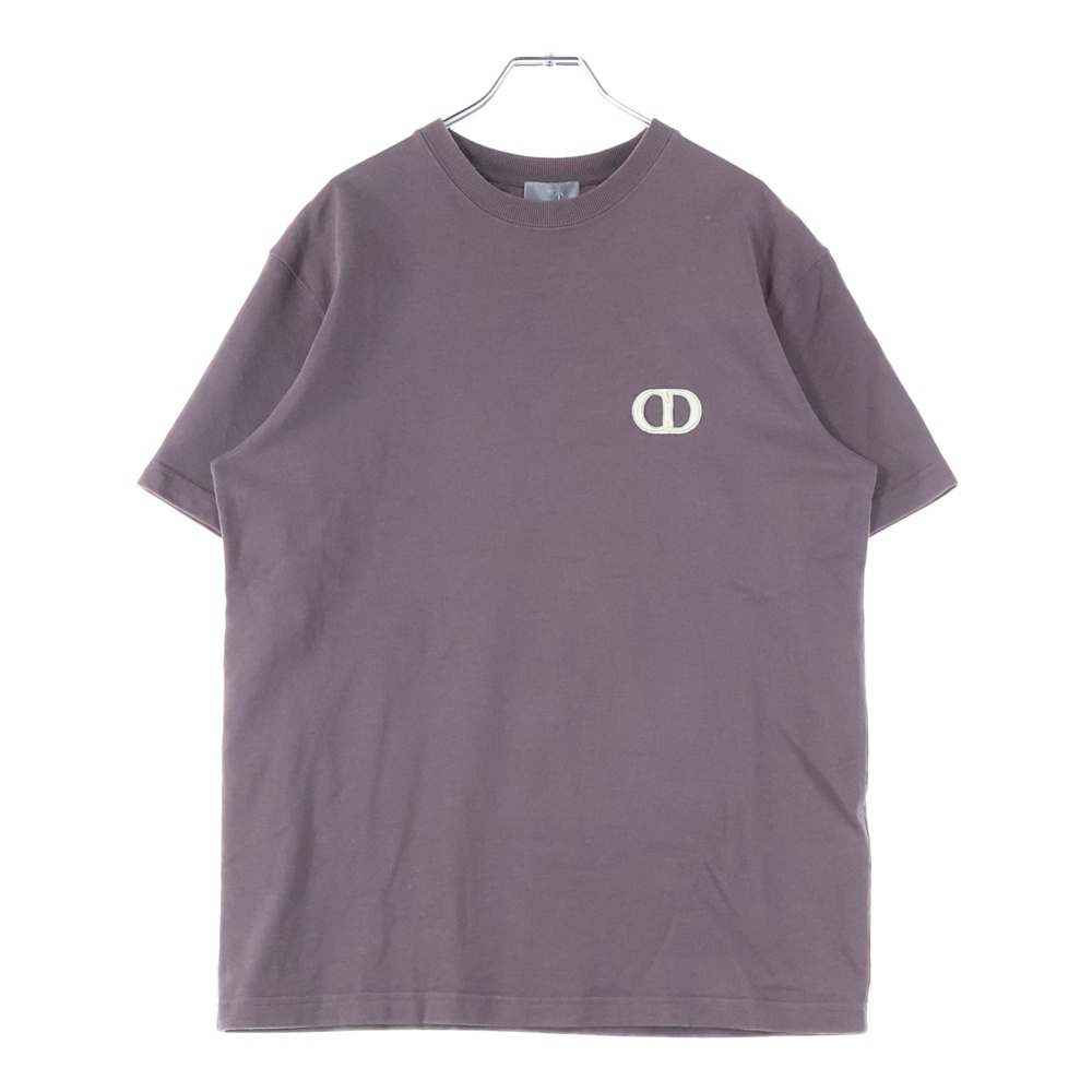 CD ICON CDアイコン ロゴ刺繍 クルーネック 半袖Tシャツ カットソー ブラウン 943J605A0554 Bランク