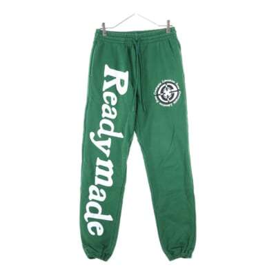 22AW RM SWEAT PANTS/GREEN ロゴプリント コットンスウェットパンツ グリーン RE-CO-GR-00-00-212 Bランク
