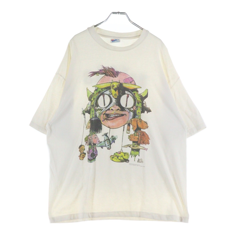 90's TANK GIRL タンクガール ムービーT プリント半袖Tシャツ カットソー ホワイト Cランク