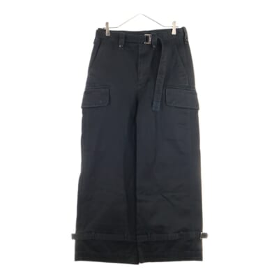 24SS シンチベルテッド カーゴワイドパンツ ブラック 24-03429M Bランク