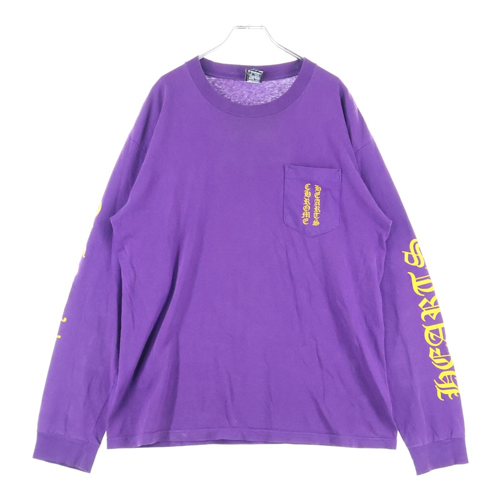 OLD Vertical Logo L/S オールド バーティカルロゴ バックプリント アーチロゴ 長袖Tシャツ カットソー パープル Bランク