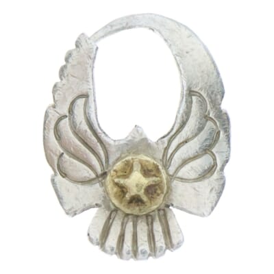 24Kスター付き ラージ ピアス 右耳用 シルバー/ゴールド Bランク