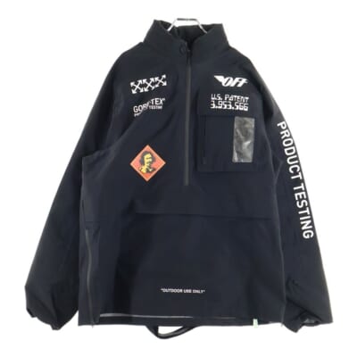 18AW×GORE-TEX ゴアテックス ハーフジップ アノラックジャケット ブラック OMEA161F186560 Bランク