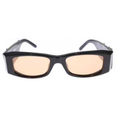 ロゴ スクエア フレーム サングラス ブラック/オレンジ PERI001 Bランク