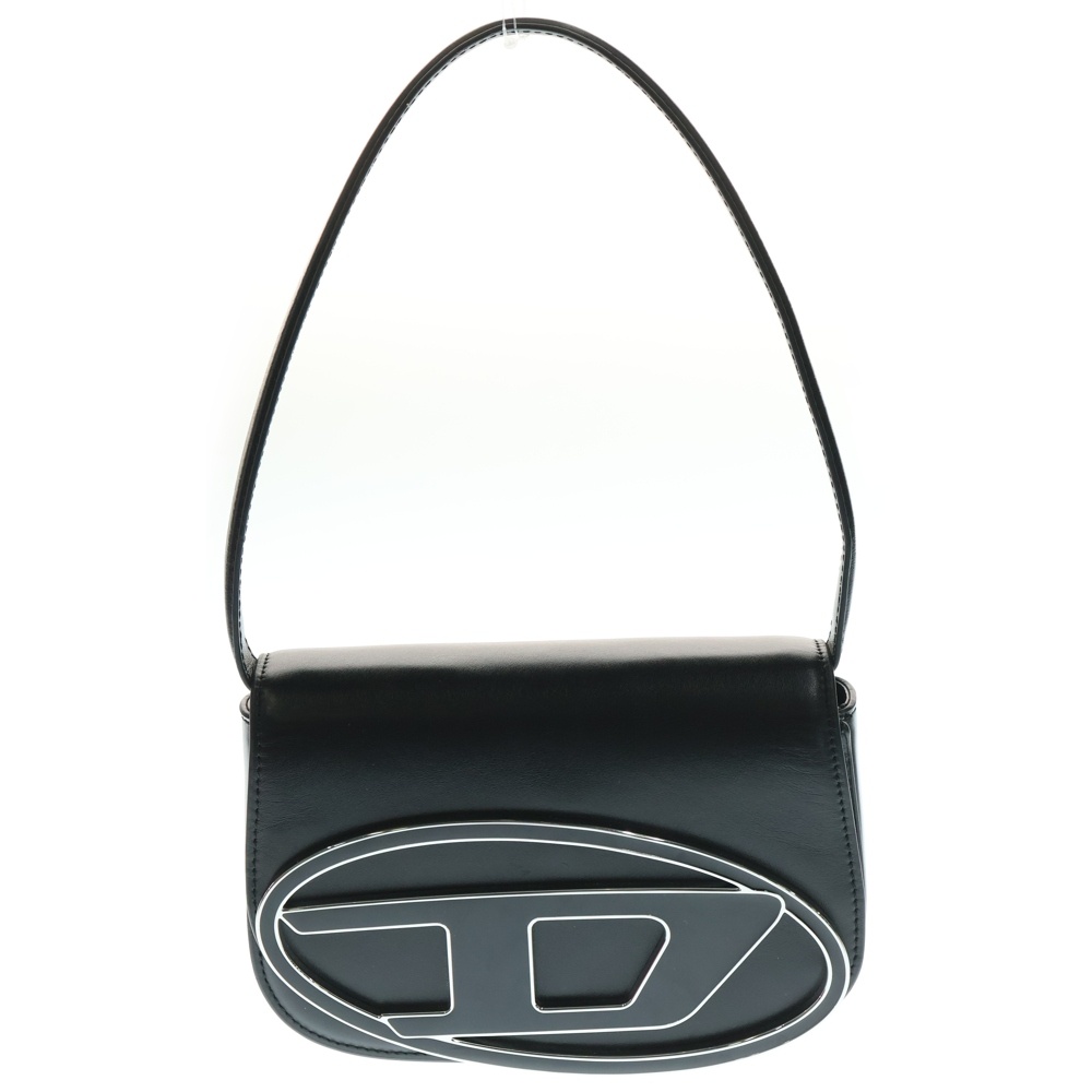 1DR Logo Bag 2way メタルプレート ショルダーバッグ レザー ブラック X08396ーPR818 Bランク