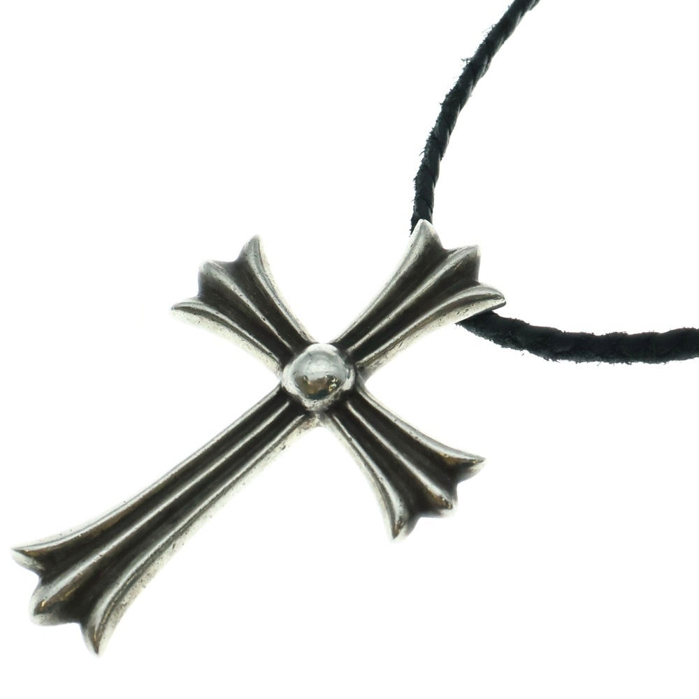 CH CRS LG BC ラージCHクロスペンダント Wボロチップ レザーブレイドネックレス シルバー BCA214 Bランク