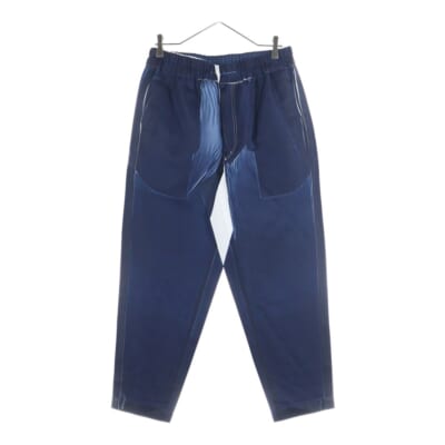 TWILL GARMENT PRINTED PANTS ガーメントプリント イージーパンツ ブルー FO-P504 Aランク