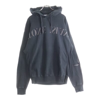 LOGO HOODIE ロゴ刺繍プルオーバースウェットパーカー フーディー ブラック 701561161 Bランク