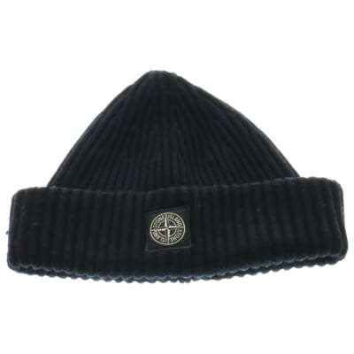 COMPASS フロントロゴ刺?ニット帽 ビーニー ブラック 7915N22C3 Bランク