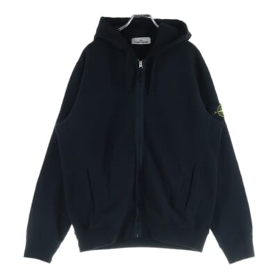 Logo Patch Hoodies K2S156100067S0A20 ロゴパッチ ジップアップパーカー フーディ ブラック Bランク