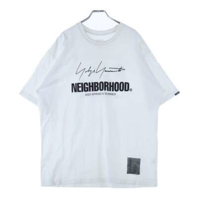 23SS ×NEIGHBORHOOD Front Logo S/S ネイバーフッド 半袖Tシャツ ホワイト HZ-T61-286 Bランク