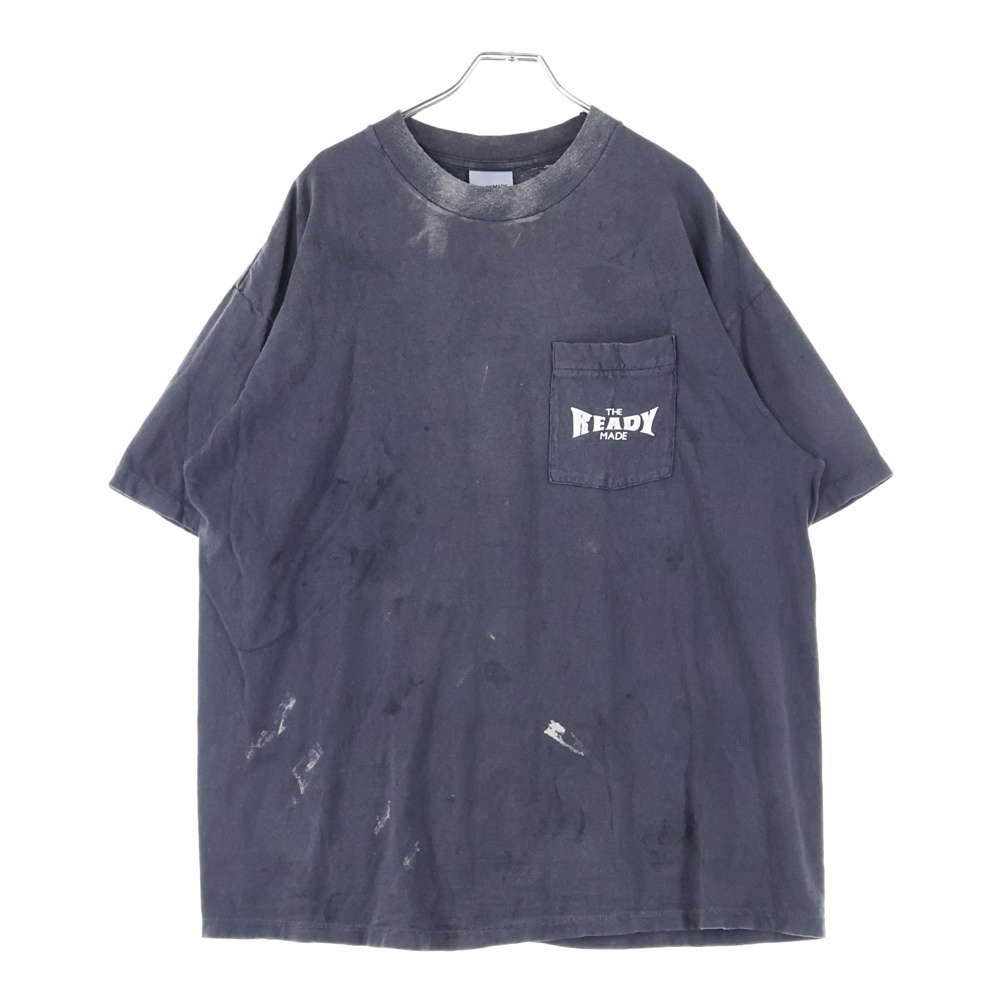 ×READY MADE RE-CO-BK-00-00-278 SS T-SHIRT POCKET 半袖Tシャツ クルーネック ポケットTシャツ ブラック Bランク