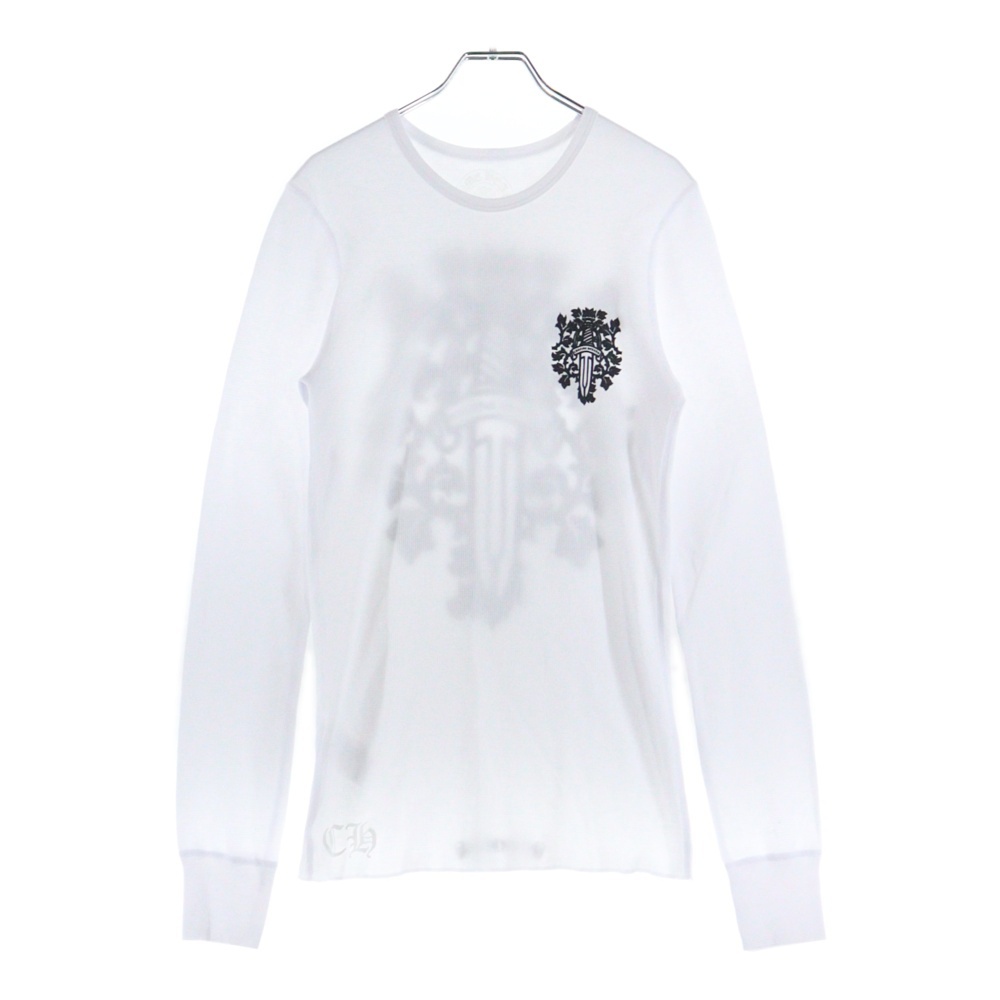 THERMAL L/S VINE DAGGER ヴァインダガー バックプリント サーマル 長袖Tシャツ カットソー ホワイト Bランク