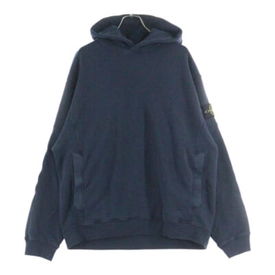 オーバーサイズフィット パーカー プルオーバーパーカー 袖ロゴワッペン ネイビー K1S156100033S0045 Sランク