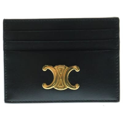 ロエベ ぺブル フラグメントケース アナグラム ブラック レザー