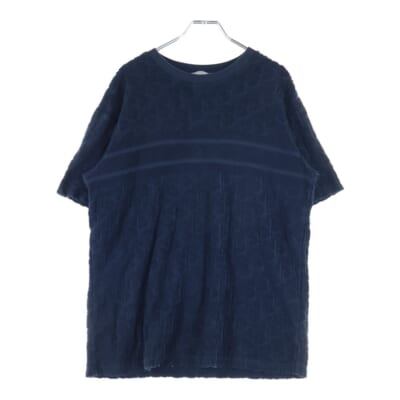20SS Oversized Tee Oblique Motif 943J605E0602 オブリーク総柄 オーバーサイズ Tシャツ 半袖カットソー ネイビー Bランク