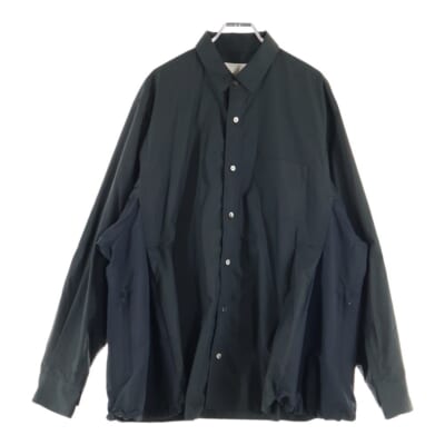 22AW COTTON L/S SHIRT コットン 長袖シャツ ブラック 22-02849M Bランク