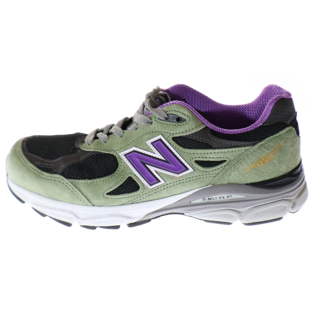 M990TC3 USA製 スエード ローカットスニーカー グリーン US8.5/26.5cm Bランク