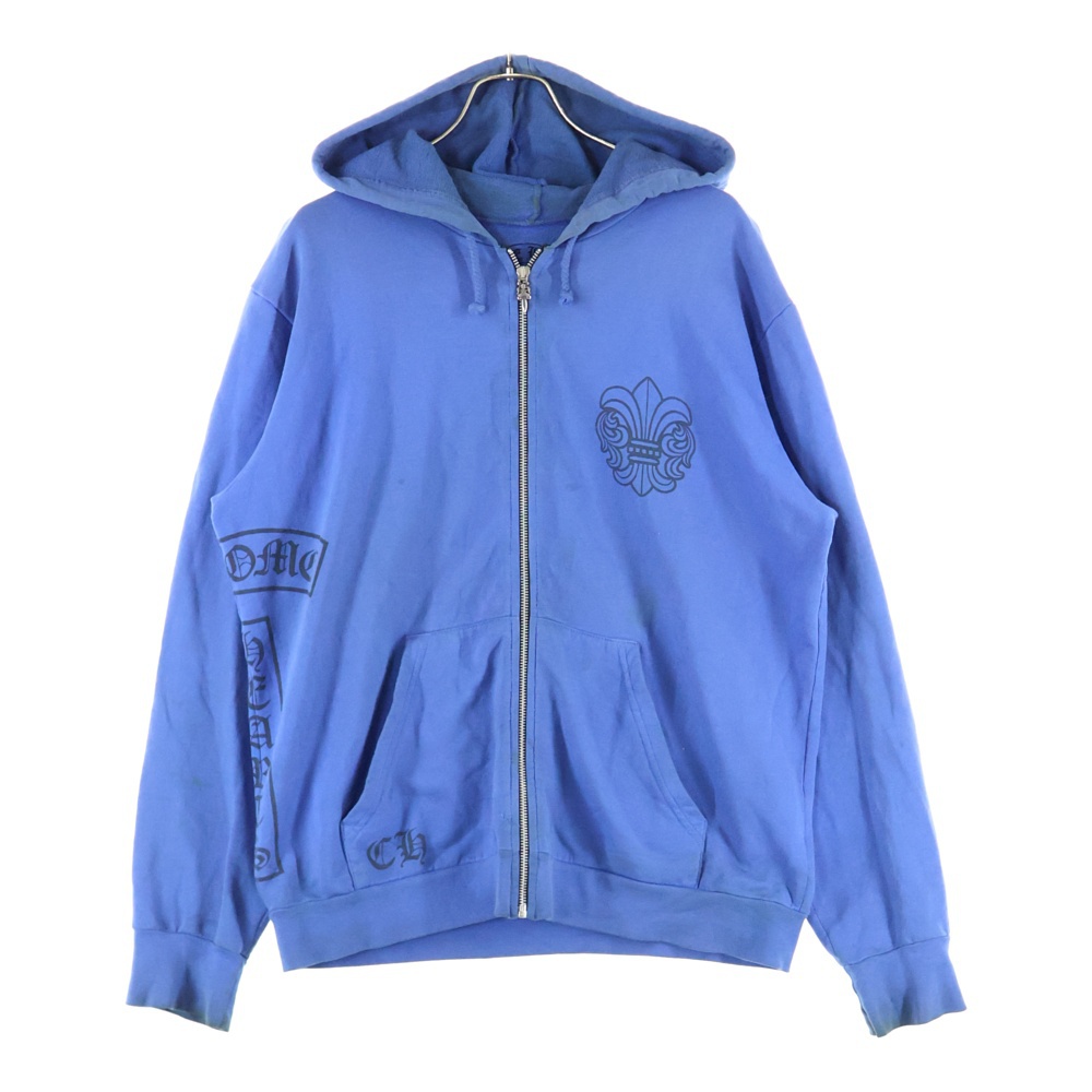 OLD BS FLUER BSフレアプリント ダガージップ パーカー ブルー Cランク