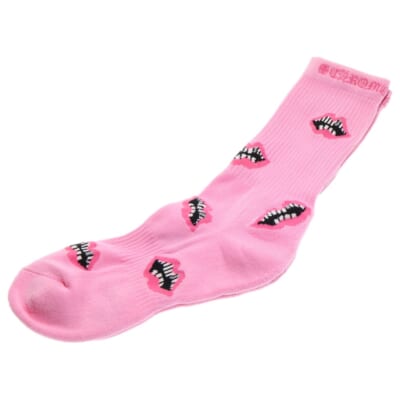 ×MATTY BOY マッティボーイ チョンパー 総柄 ソックス 靴下 ピンク Aランク