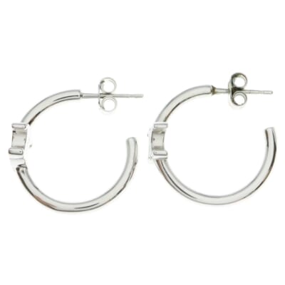 トリオンフ アシンメトリックフープピアス ロジウムフィニッシュブラス 460RD6BRA.36SI Aランク