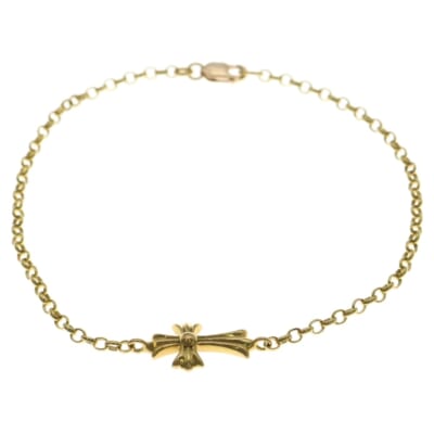 22K 7.5inch CHN BBY FAT 22Kベイビーファットチェーン ゴールドブレスレット Bランク