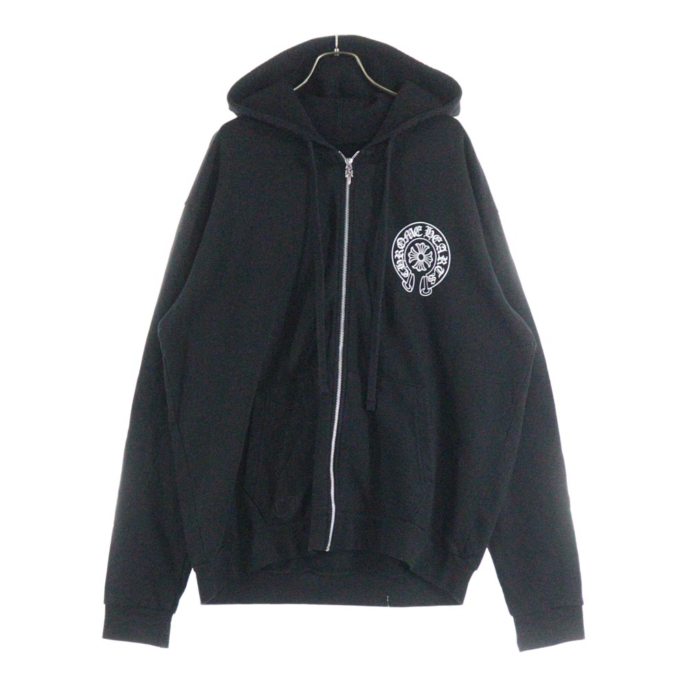 SWTSHRT HD ZIP 東京限定 ホースシュー バックプリント ジップアップパーカー ブラック Aランク