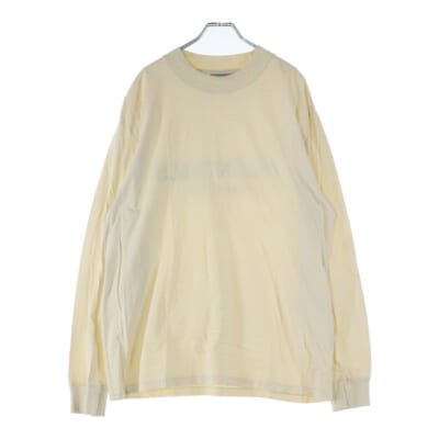 バックラバーロゴ クルーネック 長袖Tシャツカットソー アイボリー Bランク