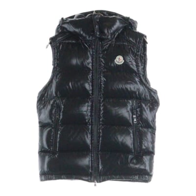 17AW LACET GILE ラセット ジレ フード付き ジップアップ ダウンベスト ブラック C20914339305 Aランク