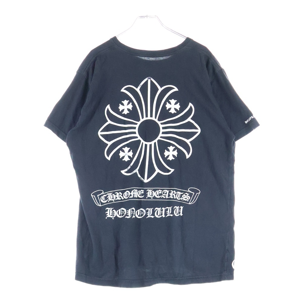 Honolulu Back CH Plus Tee ホノルル バックCHプラス クルーネック半袖Tシャツカットソー ブラック Bランク