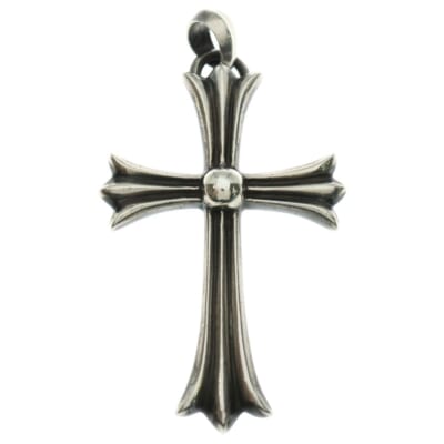 LG W BALE ラージCHクロス Wベイル ネックレストップ シルバー BCA393 Bランク