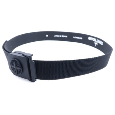 ロゴバックルナイロンテープベルト ブラック 801594071 Aランク