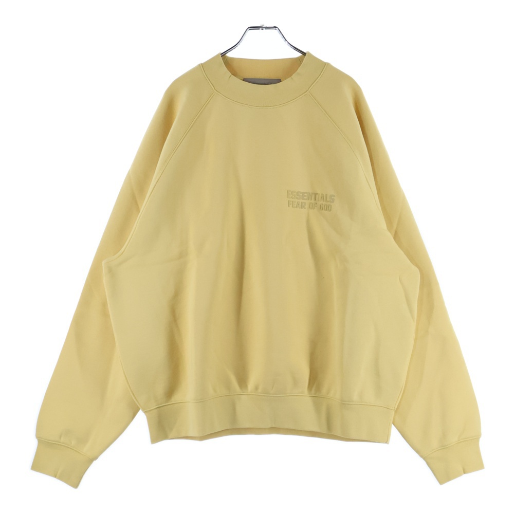 SWEATSHIRT フロントラバーロゴ クルーネックスウェットトレーナー イエロー Sランク