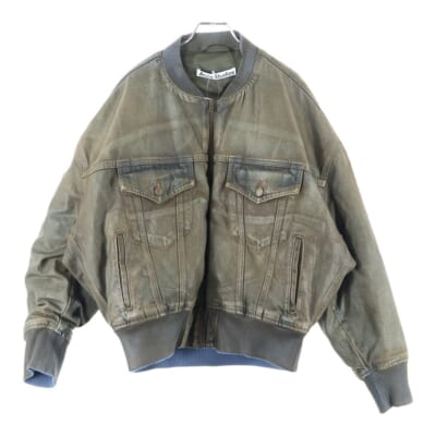 23AW Dyed Denim Bomber Jacket デニムボンバージャケット ブラウン FN-WN-OUTW000844 A90549- Aランク