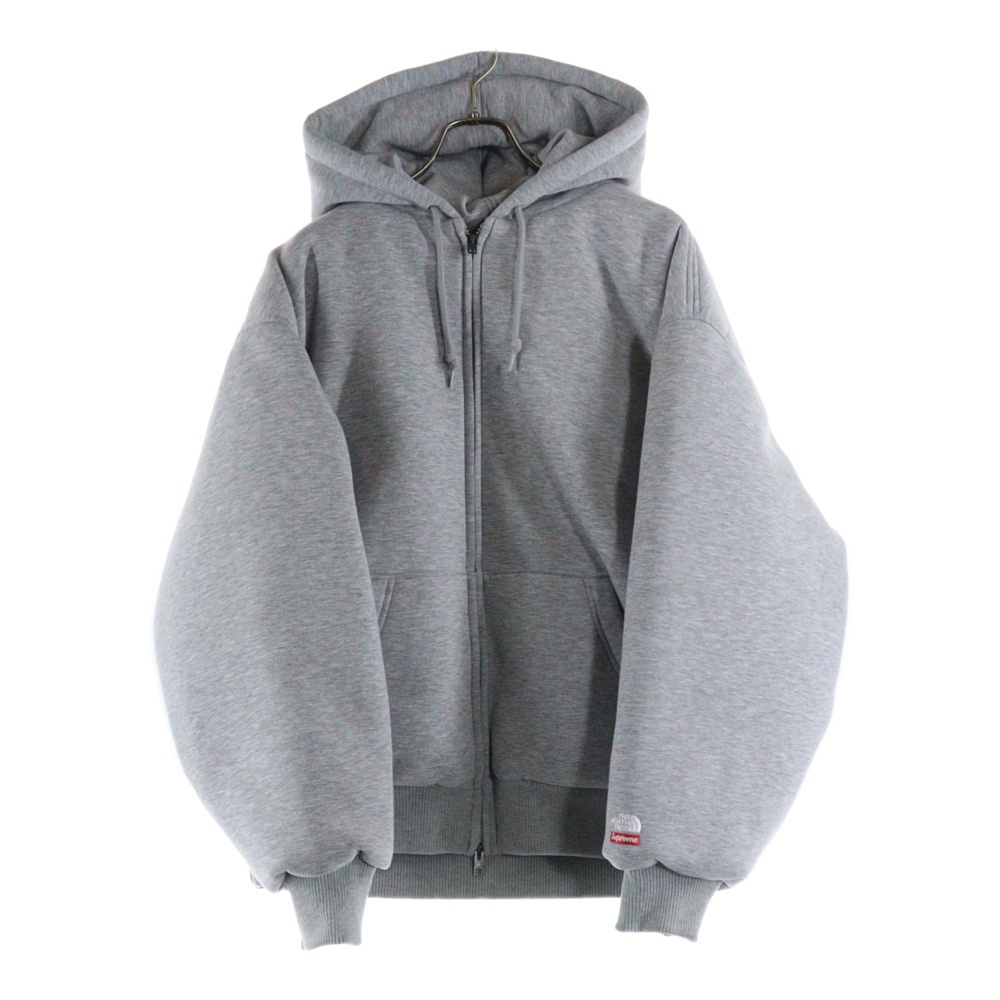 24AW ×THE NORTH FACE Down Filled Zip Up Hooded Sweatshirt ノースフェイス ジップアップスウェットパーカー フーディー グレー NY52400I Sランク