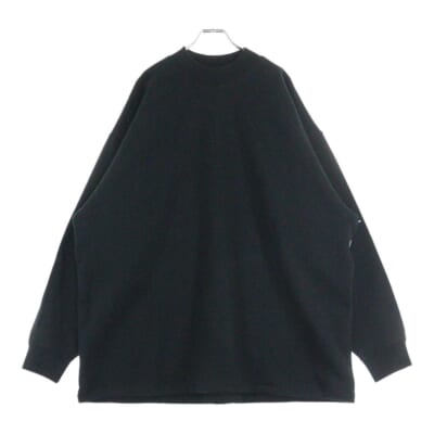 SWEATSHIRT バックフェルトロゴ クルーネックスウェットトレーナー ブラック Sランク