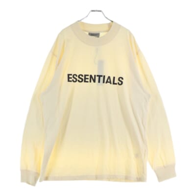 L/S T-SHIRT フロントラバーロゴ 長袖Tシャツ ロンT アイボリー Sランク