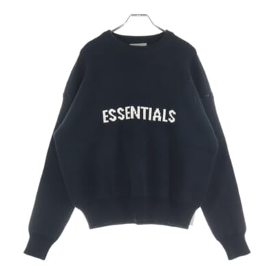 KNIT SWEATER クルーネックニットセーター ブラック Sランク